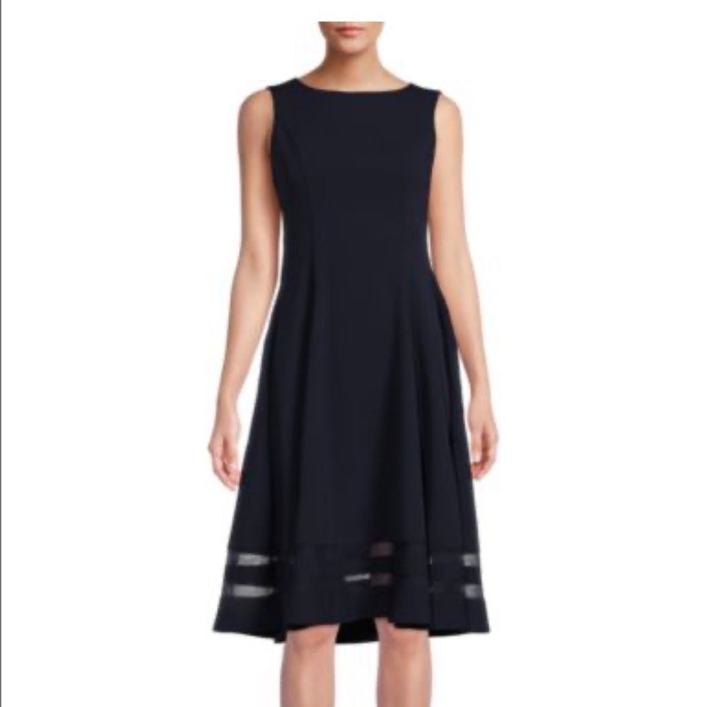 Calvin Klein Black A Line Dress